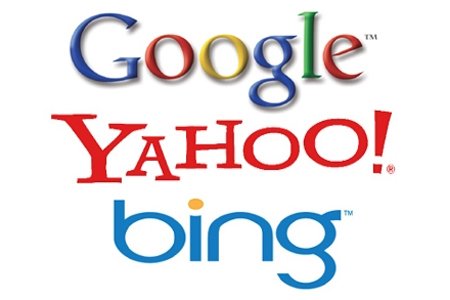 A picture featuring old logos from Google, Yahoo, and bing to advertise our SEO experience.